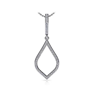 Diamond Shaped Diamond Pendant 1/3 Carat Total Weight