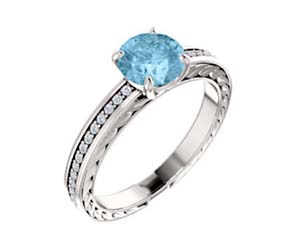 Aquamarine Engagement Ring