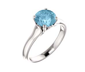 Aquamarine Engagement Ring