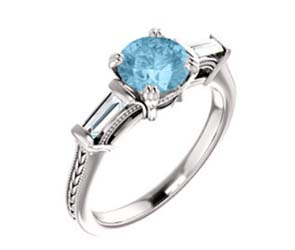 Aquamarine Engagment Ring