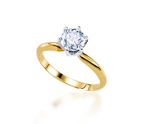 6 Prong Light Weight Engagement Ring