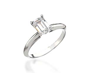 Emerald Cut Diamond Engagement Ring