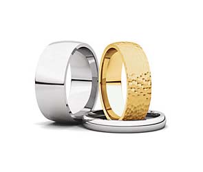 Comfort Fit Light Wedding Bands