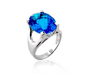 Blue Topaz Ring<br> 8.3 Carat Total Weight