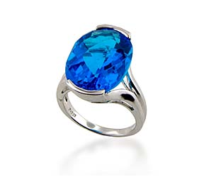 Blue Topaz Ring<br> 11.4 Carat Total Weight