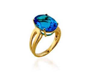 Blue Topaz Ring<br> 5.2 Carat Total Weight