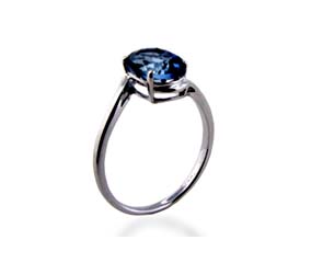 Neptune Blue Topaz Ring<br> 1.9 Carat Total Weight