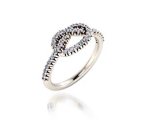 Diamond Pretzel Style Promise Ring