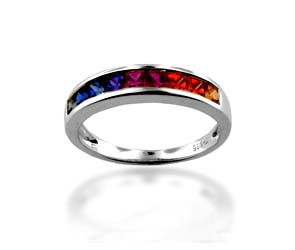 Multi-colored Sapphire Ring