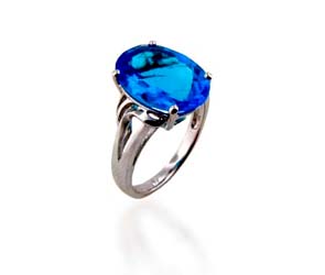 Blue Topaz Ring<br> 5.5 Carat Total Weight