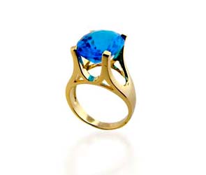 Blue Topaz Ring<br> 8.3 Carat Total Weight