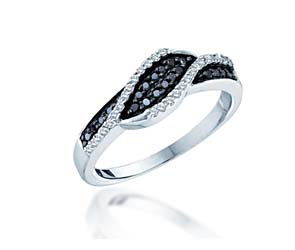 Black Diamond Ladies Band<br> 1/4 Carat Total Weight