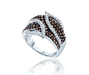 Champagne Diamond Ring<br> 1.0 Carat Total Weight