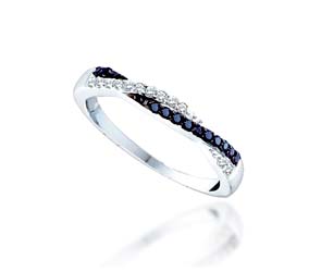 Black Diamond Fashion Band<br> 1/4 Carat Total Weight