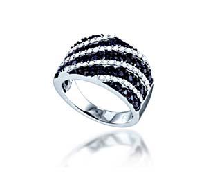 Ladies Black Diamond Fasion Band<br> 1.23 Carat Total Weight