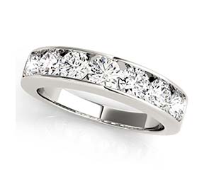 7 Stone Diamond Channel Set Band