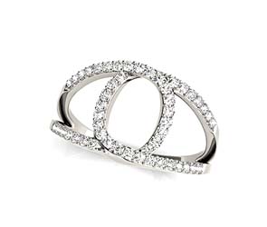 Eye Shaped Diamond Ring