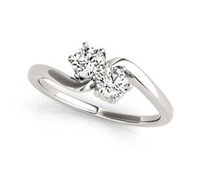 Stylish 2 Stone Diamond Ring