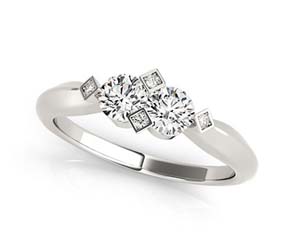 Artistic 2 Stone Diamond Ring