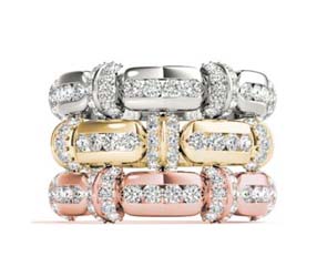 Stackable Channel Sets Diamond Ring