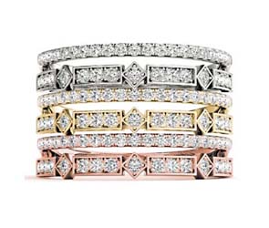 Double Row Stackable Diamond Ring