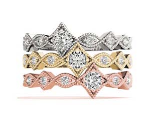 Diamond Crown Stackable Ring