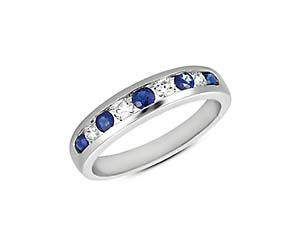 Sapphire and Diamond Band