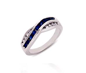 Genuine Sapphire & Diamond Ring