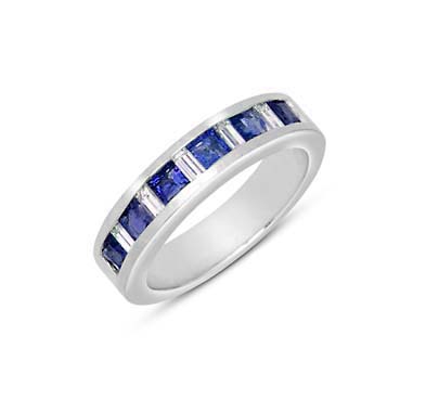 Genuine Sapphire and Diamond Ring