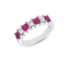 Genuine Ruby and Diamond Ring