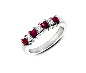 Genuine Ruby and Diamond Band