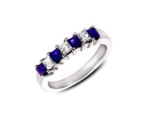 Genuine Sapphire & Diamond Band