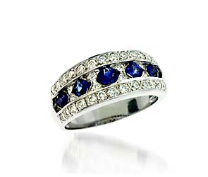 Sapphire & Diamond Band