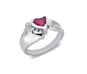 Genuine Ruby & Diamond Ring