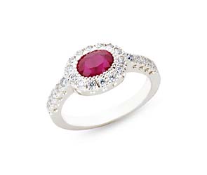 Genuine Ruby & Diamond Ring