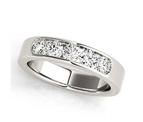 5 Stone Channel Set Diamond Ring