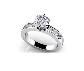 Triple Contrast Engagement Ring