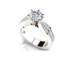 Elegant Six Prong Diamond Engagement Ring