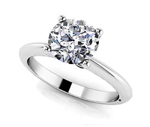 Four Prong Timeless Round Solitaire Diamond Ring 