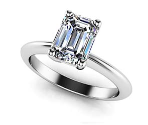 Classic Emerald Cut Diamond Engagement Ring