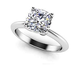 Captivating Cushion Cut Solitaire Engagement Ring