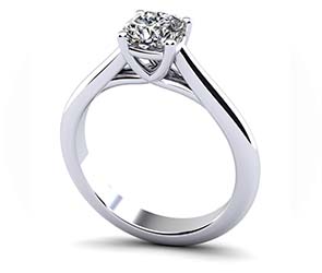 Elegant Round Solitaire Engagement Ring