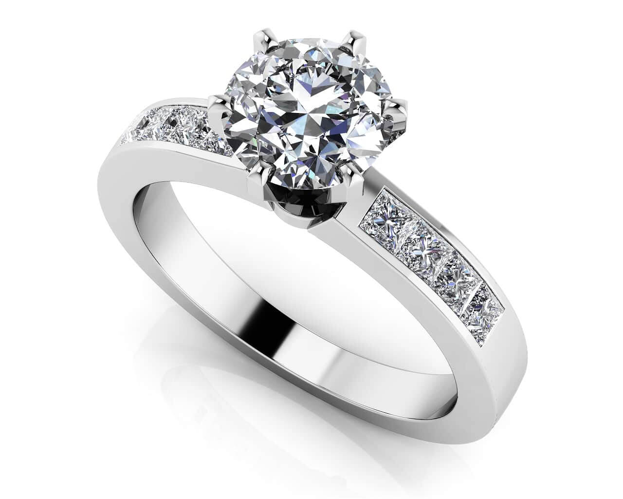 Triple Contrast Engagement Ring