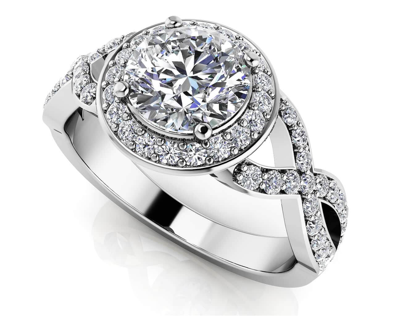Woven Dimond Engagement Ring