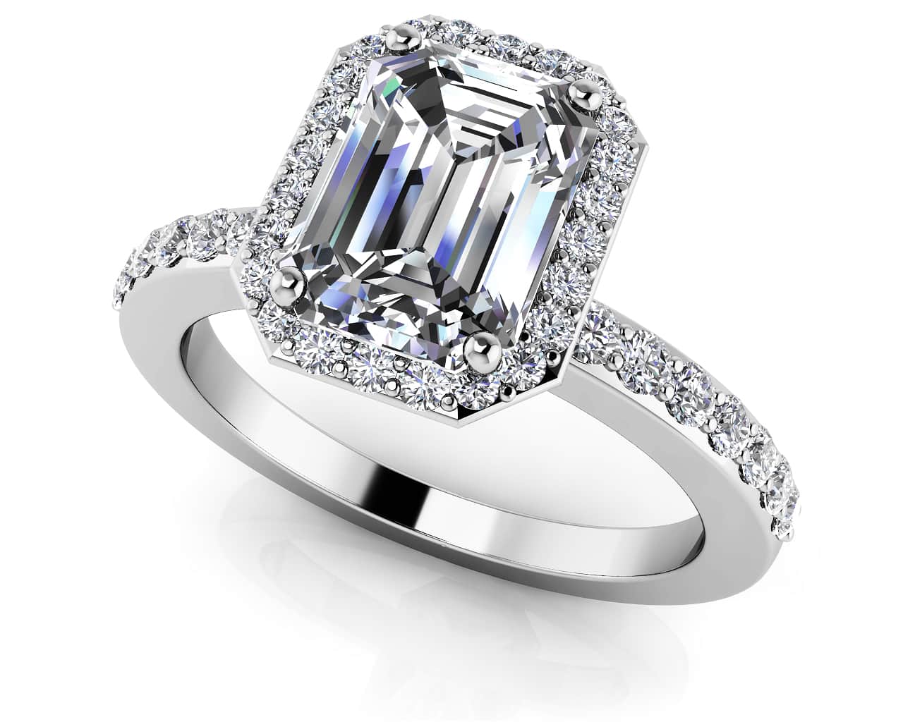 Magical Emerald Cut Diamond Engagement Ring