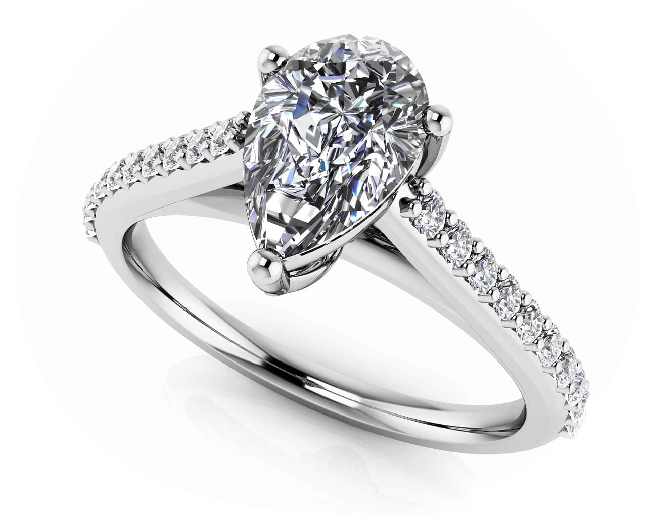 Splendid Pear Shaped Engagement Ring
