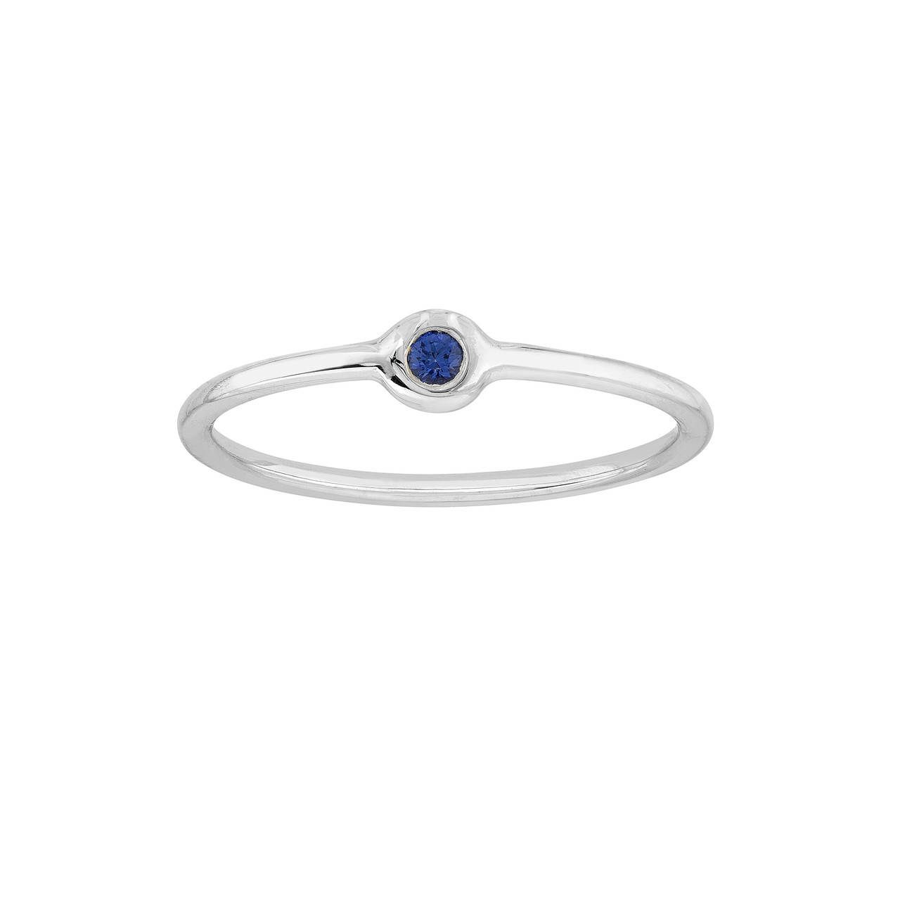 Sapphire Bezel Wire Ring