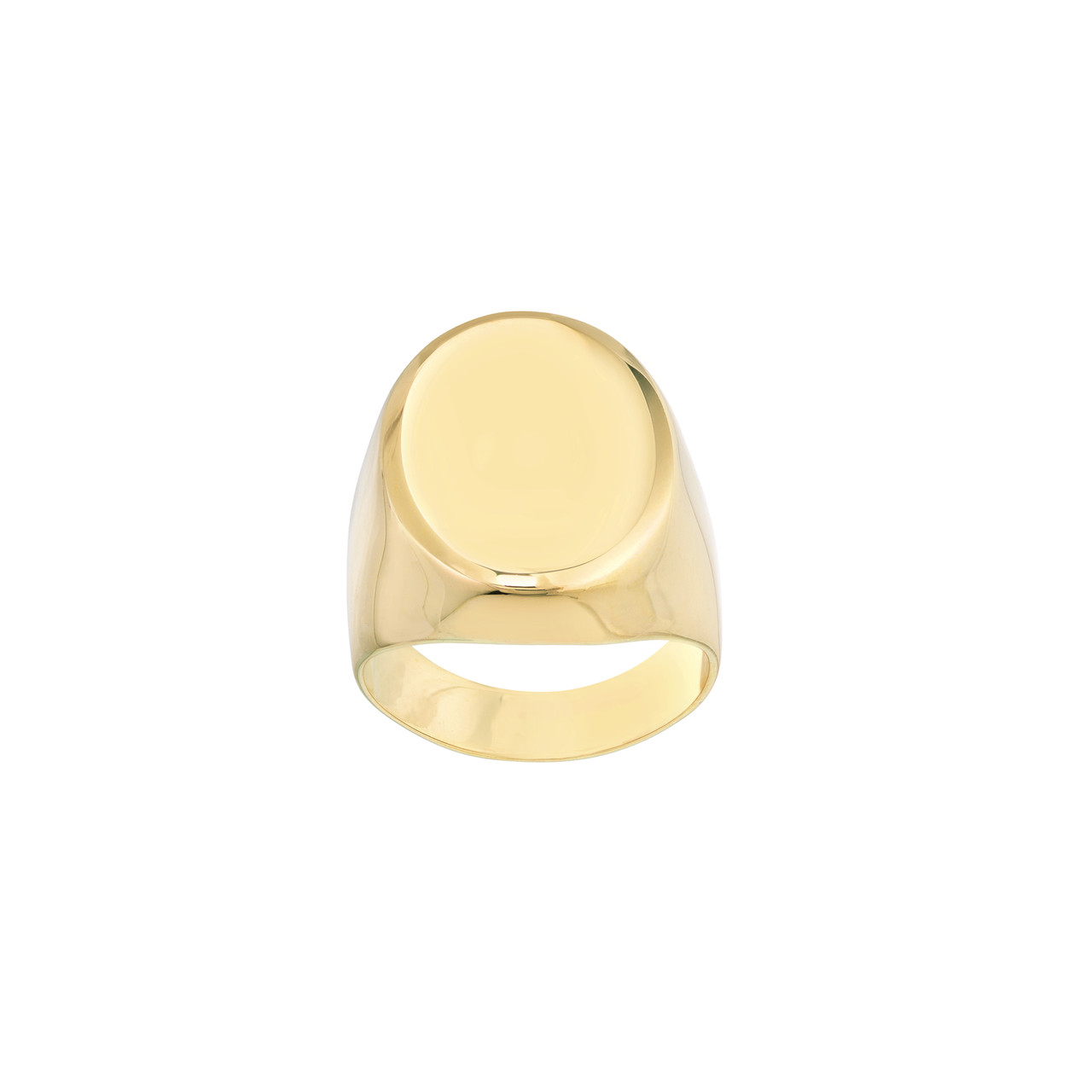 Engravable Oval Signet Ring - RMID-TM022077 | USA Jewels