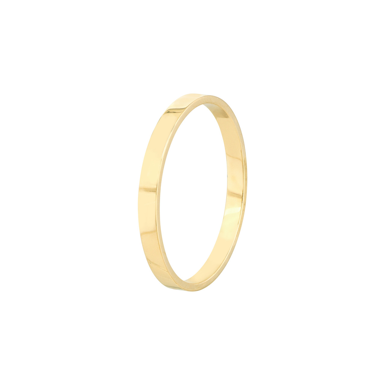 2mm High Polished Band Unknown Friendly Weight 14K yellow gold - view 2