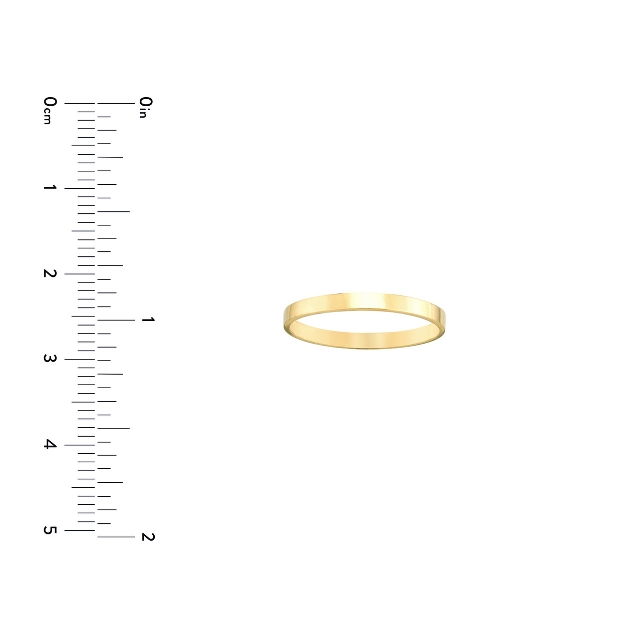 2mm High Polished Band Unknown Friendly Weight 14K yellow gold - view 4